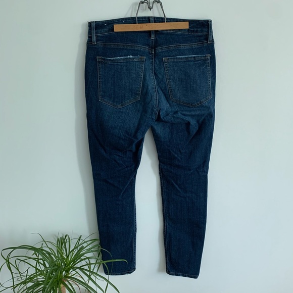 Ann Taylor Loft - Skinny Crop Dark Wash Jeans - Picture 3 of 7